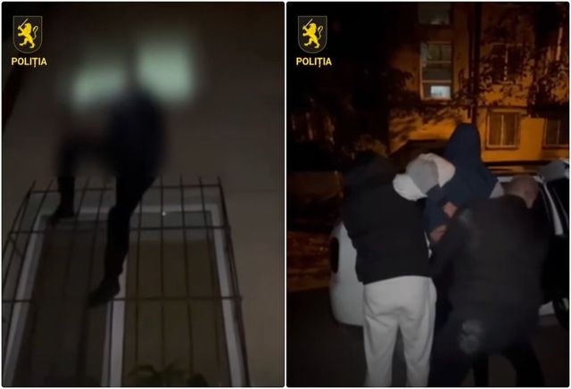 Un bărbat condamnat la închisoare pentru viol, reținut după ce a încercat să scape prin balcon