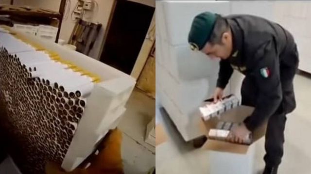 VIDEO Trei moldoveni au pus pe picioare o fabrică ilegală de țigări în Italia