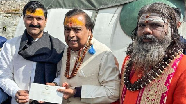 Mukesh Ambani visits Kedarnath and Badrinath, donates ₹5 crore to temple