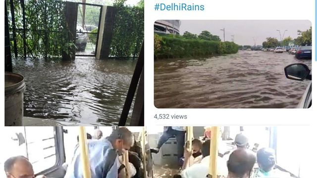 Delhi rain leaves roads flooded, waterlogging reported in several parts | See photos, videos
