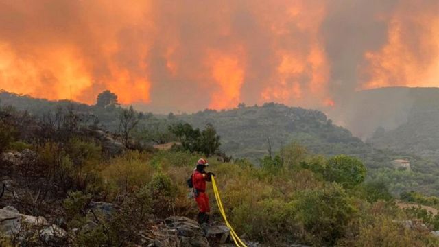 550 de persoane evacuate în urma unui incendiu de vegetație în Spania