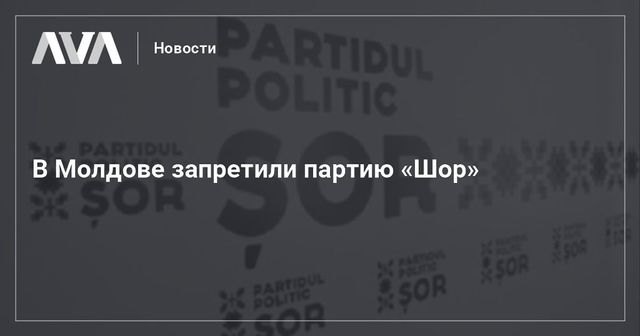 В Молдове запретили партию «Шор»