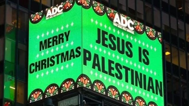 Jesus is Palestinian: Times Square Christmas billboard sparks debate