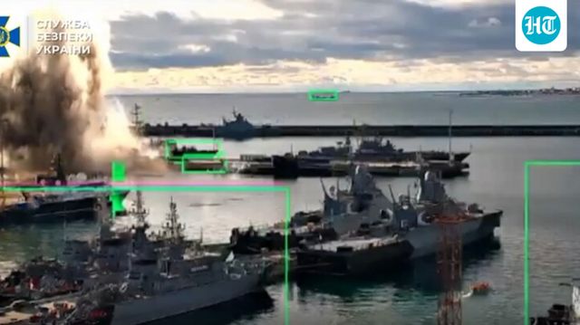 Ukraine hits Russian submarine in first underwater drone attack