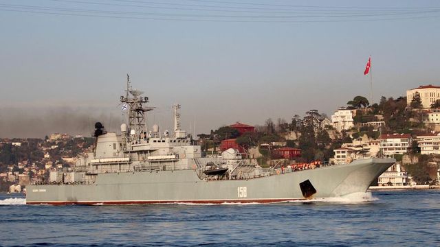 Ukraine says it destroyed Russian landing warship in Black Sea