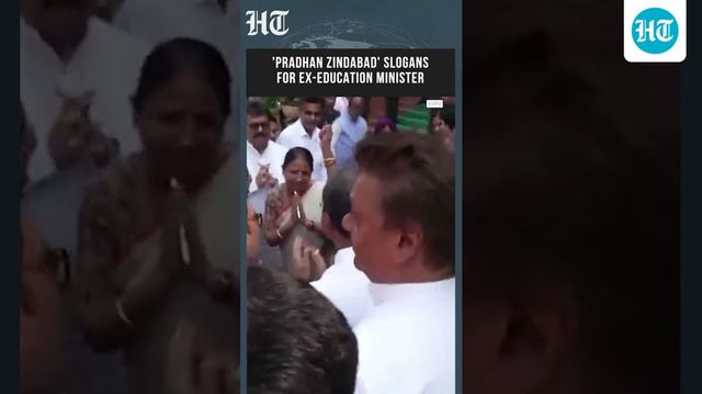 'Pradhan Zindabad': Ex-education minister gets rousing welcome in Parliament