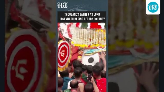 Lakhs witness Bahuda Yatra as Jagannath siblings return to Puri temple