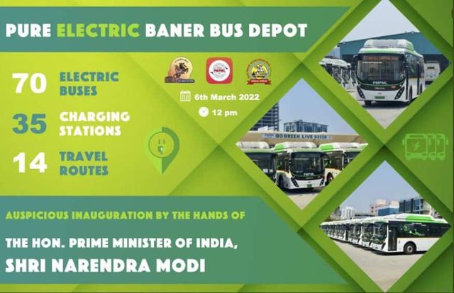 PM Modi Dedicates 150 Electric Buses For Public Transport In Pune