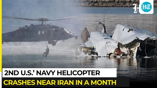 US navy helicopter makes emergency water landing in Arabian Sea; one crew member missing