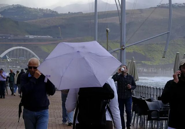 La lluvia de la borrasca Therese también llega a Las Palmas de Gran Canaria