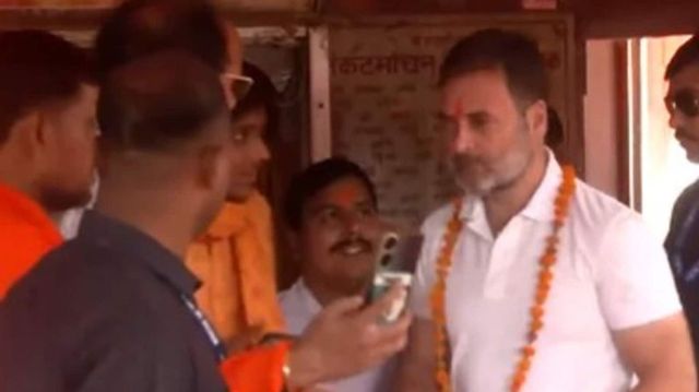 Congress leader Rahul Gandhi visits Hanuman temple, inspects polling booths as Rae Bareli votes in Phase-5