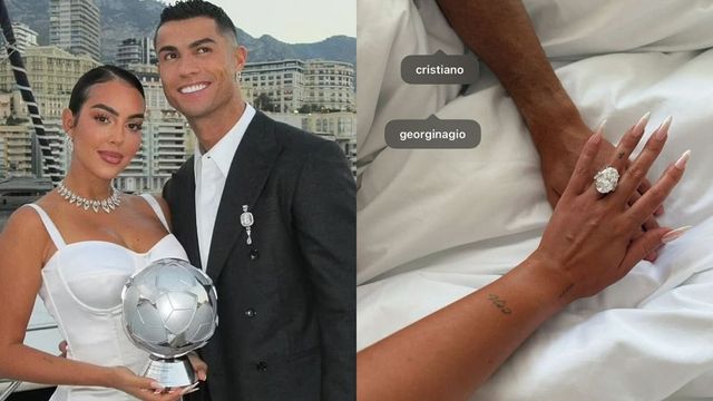 Georgina Rodriguez announces engagement to Cristiano Ronaldo, shows off massive diamond ring. See pics