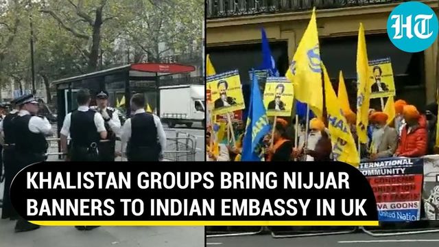 Khalistan supporters protest outside Indian High Commission in London