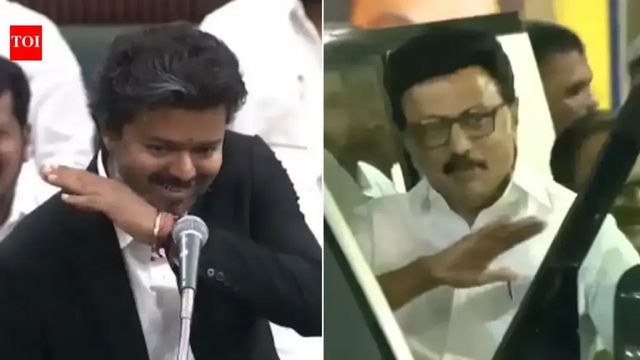 Tamil Nadu CM Vijay Mimi s Stalin In Assembly; DMK Walks Out