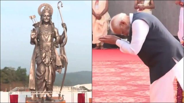 PM Modi unveils 77-feet tall statue of Lord Ram in Goa
