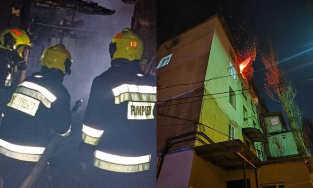 Incendiu într-un bloc din Chișinău: 15 persoane au fost evacuate