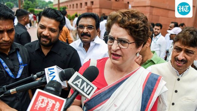 Priyanka Gandhi critises cancellation of ‘Chhatron Ki Goonj’ programme in Prayagraj