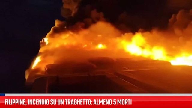 Filippine, incendio su un traghetto: almeno 5 morti