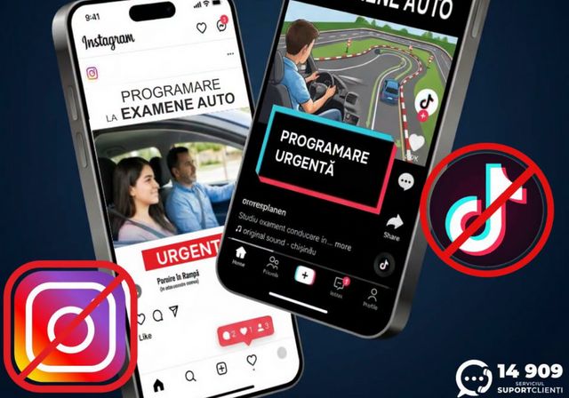Escrocherii cu programări urgente la examenele auto, promovate pe TikTok și Instagram