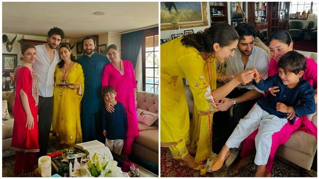 Raksha Bandhan 2024: Sara Ali Khan, Ibrahim Ali Khan celebrate with Saif Ali Khan, Soha Ali Khan