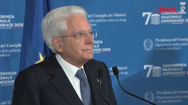 Mattarella, serve un impegno corale contro le dipendenze dalla droga