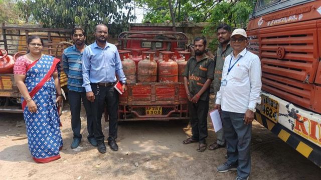 Hyderabad district administration seizes 643 LPG cylinders in a crackdown on supply manipulation