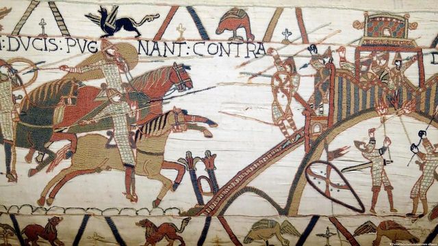 Macron, King Charles and Burnham view Bayeux Tapestry in London