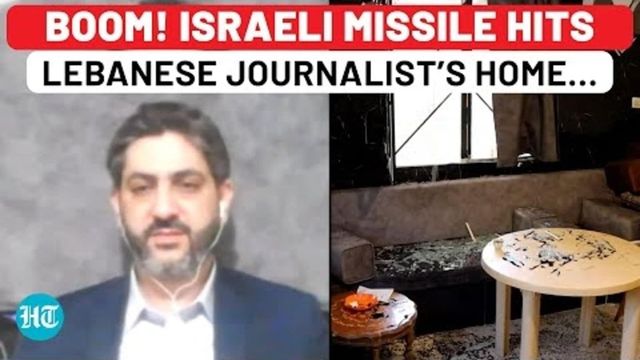 Narrow Escape For Lebanese Journalist As Israeli Missile Strikes His Home During Live Interview