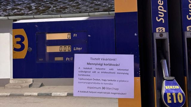 Egyre több benzinkúton vezetnek be tankolási korlátozást Magyarországon