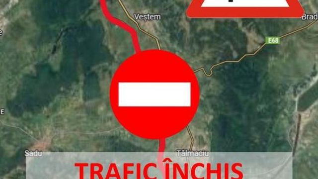 Trafic închis pe autostrada A1 între Sibiu și Boița din cauza vântului puternic