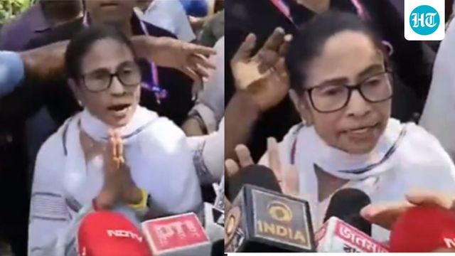 Mamata Banerjee’s vehicle attacked with mud, shoes in North 24 Parganas