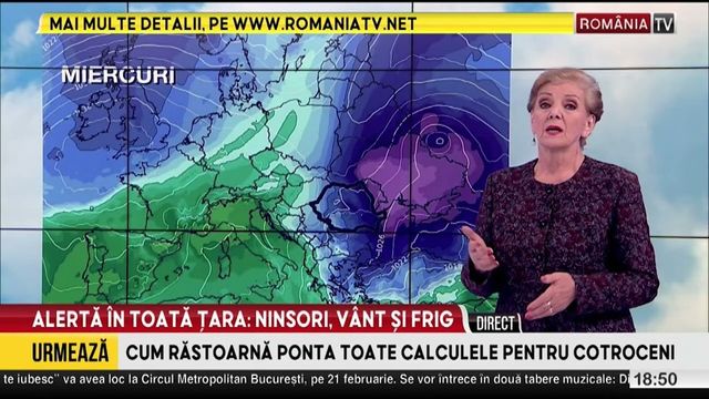 Vortex polar, dar puțină zăpadă în următoarele zile