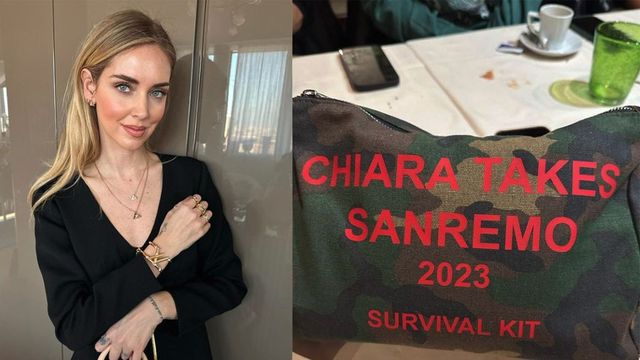 Chiara Ferragni e il kit di sopravvivenza per Sanremo 2023
