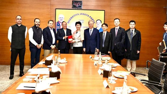 Chinese Communist Party delegation meets BJP leaders