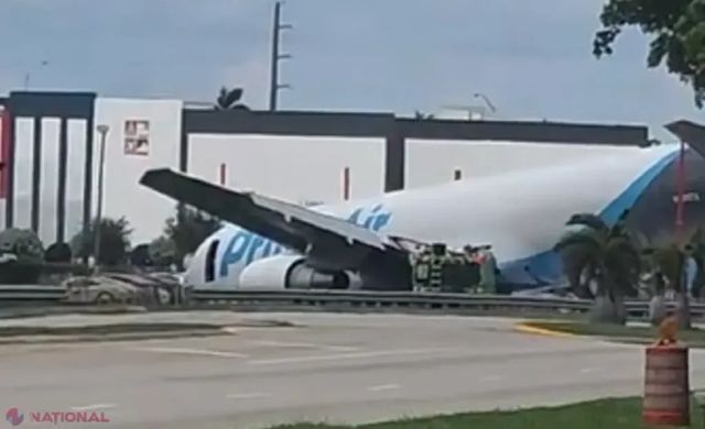Cinci morți după ce un Boeing 767 cargo a ieșit de pe pistă și a luat foc pe aeroportul din Miami