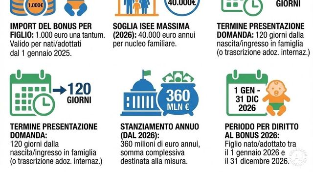 Anche nel 2026 il bonus nuovi nati, 1.000 euro a bambino