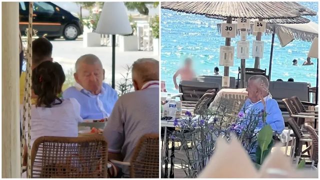 Fostul primar fugar, Sorin Oprescu, fotografiat la o terasă în Grecia