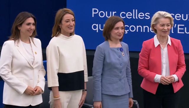 Ceremonia de decernare a Ordinului European de Merit președintei Maia Sandu