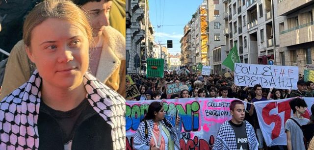 Clima, Greta Thunberg a Milano al corteo Fridays For Future