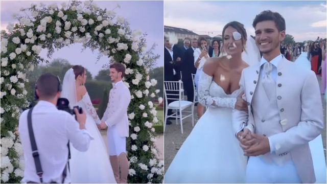 Gessica Notaro e Filippo Bologni si sono sposati, le foto e i video delle nozze a Venaria Reale