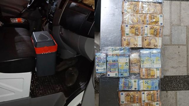 Doi șoferi au fost arestați după ce au încercat să introducă ilegal în țară aproape 170.000 de euro ascunși într-o ladă frigorifică