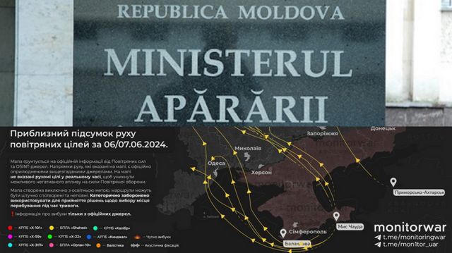 Republica Moldova a fost informată de Ucraina că noaptea o dronă rusească ar fi încălcat spațiul aerian