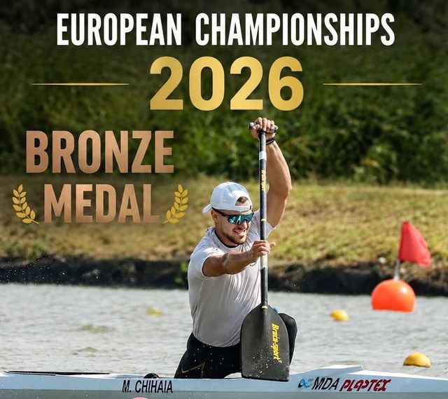 Bronz pentru canoistul moldovean Mihai Chihaia la Campionatul European de kaiac-canoe