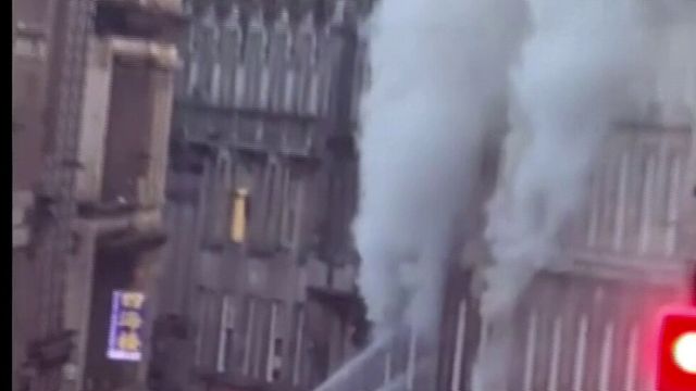 Сграда рухна след пожар на централната гара в Глазгоу, десетки влакове са отменени