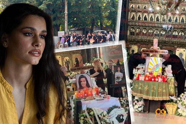 Detaliul sfâșietor de la ieșirea din biserică. Ce ținea în mână mama Victoriei Ionescu la înmormântarea fiicei ei