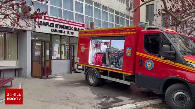 Incendiu într-o cameră aflată la etajul 6 al unui cămin studențesc din Cluj-Napoca. De la ce ar fi izbucnit focul