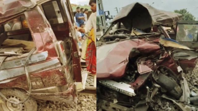 Three, including 2 students, killed after train hits school van in Bengal