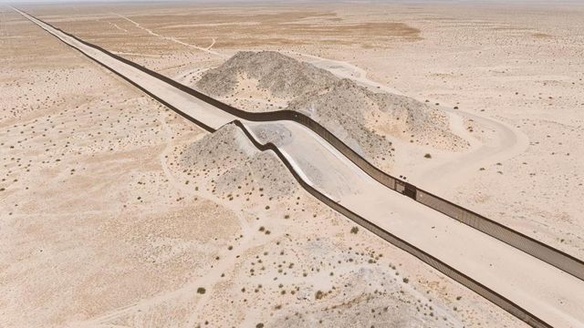 EE UU pinta de negro el muro con México para que se caliente y los inmigrantes no puedan escalarlo