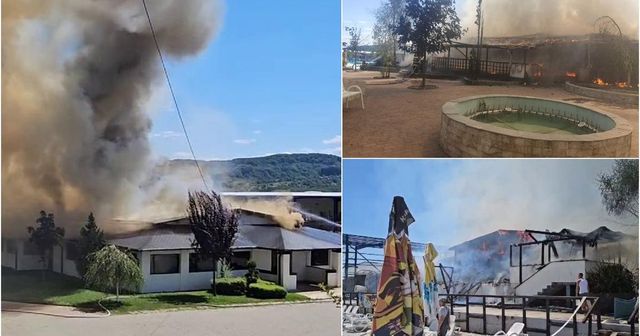 Restaurant, in flacari! Incendiul s-a extins pe 300 de metri patrati, iar o persoana a fost ranita