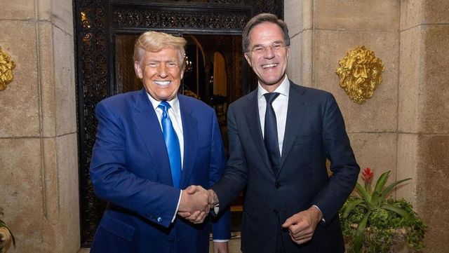 Donald Trump recibe en Florida al jefe de la OTAN, Mark Rutte